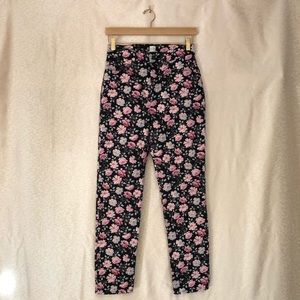 LA VIE by Rebecca Taylor Floral Print Slim Jeans NWT